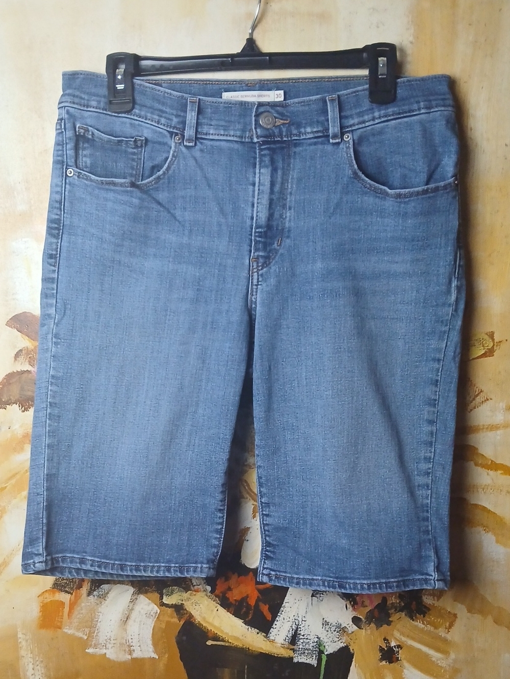 Signature Levi Strauss Classic Denim Bermuda Shorts Size 30 W30